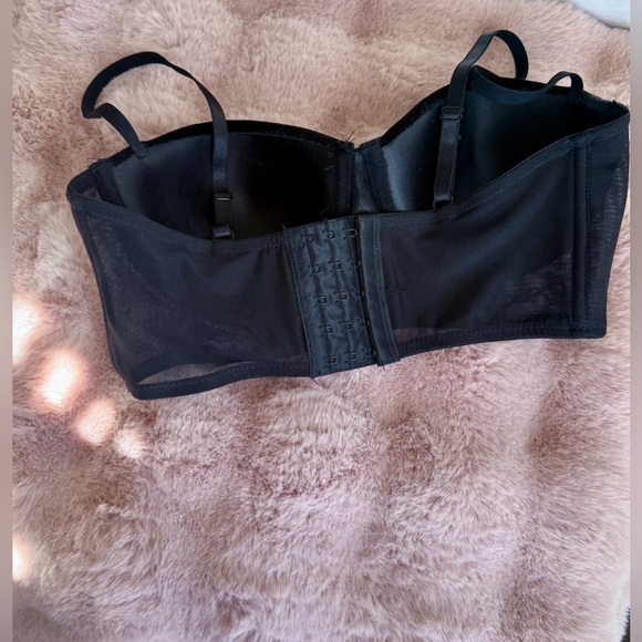 New Without Tags Elegant Black Longline Strapless Bra 36C - Picture 3 of 3